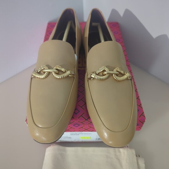 Tory Burch  Jessa Leather Loafers Flats Ginger Shortbread Camel Tan - Picture 16 of 16